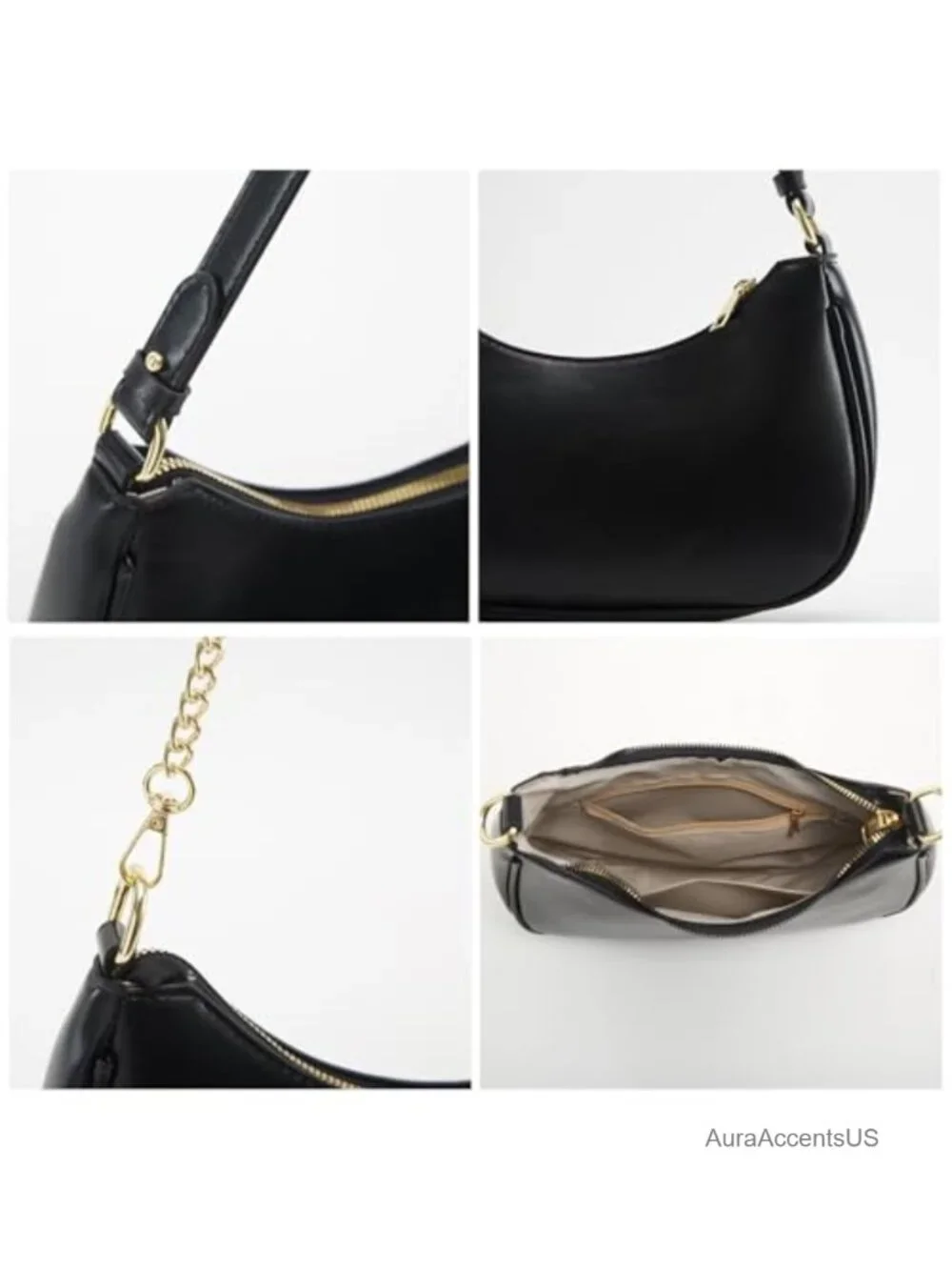 Y2K Trendy Hobo Handbag with Adjustable Straps Vegan Leather
